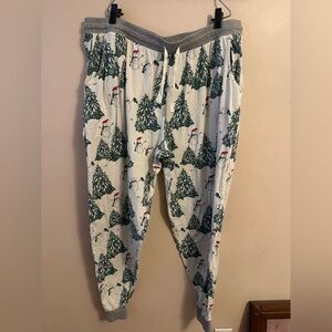 Woman’s Burt's Bees Baby Green and White Pajama Pants